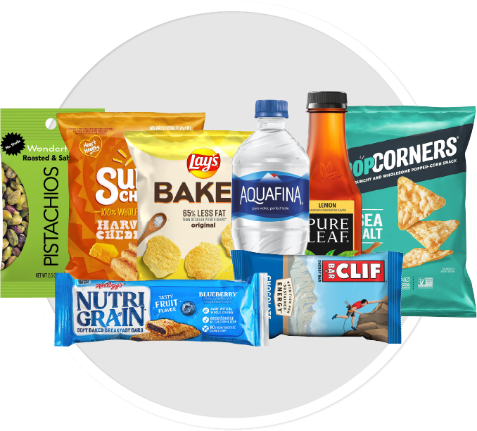 Healthy snacks and drinks